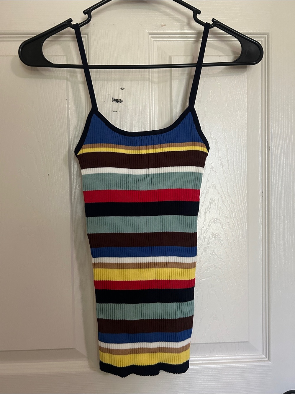 Striped Ribbed Tank Top in Multicolor